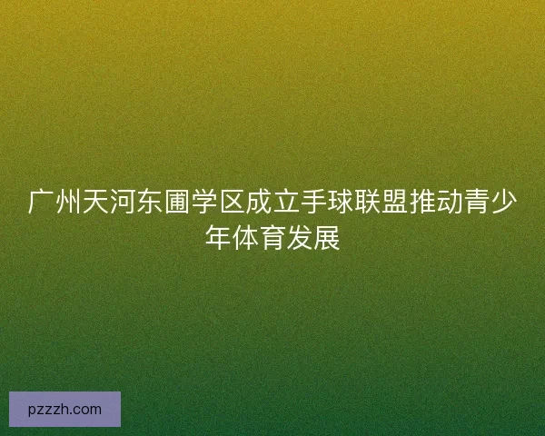 广州天河东圃学区成立手球联盟推动青少年体育发展